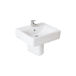 white sink faucet